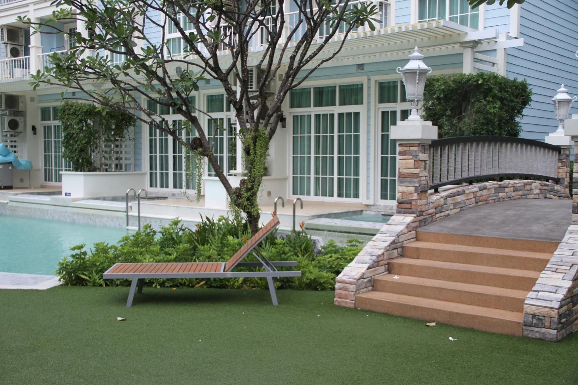 Grand Florida芭提雅带免费游泳池温泉和健身房和办公区水上花园公寓e208 Nacsomtien Kültér fotó