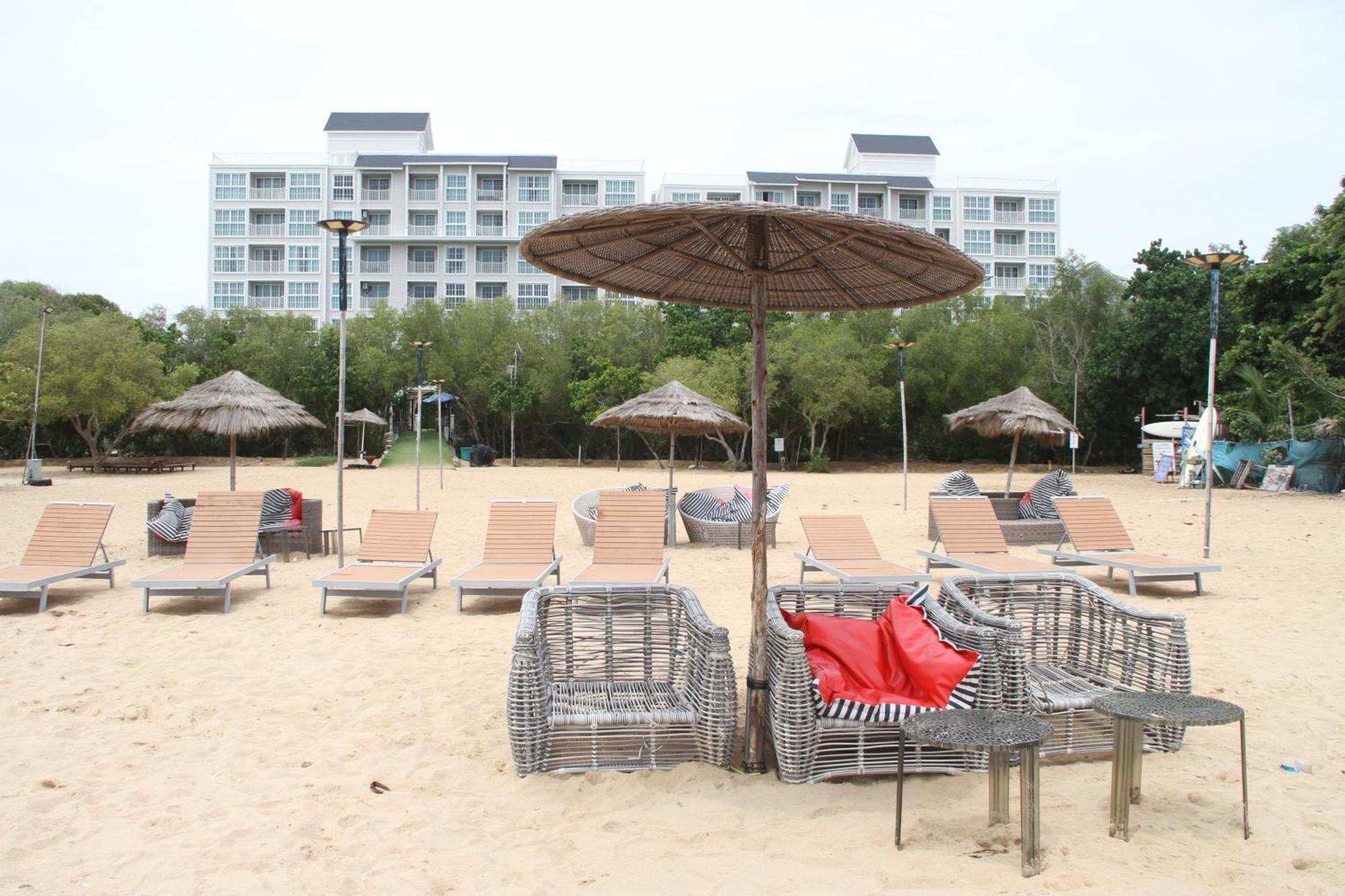 Grand Florida芭提雅带免费游泳池温泉和健身房和办公区水上花园公寓e208 Nacsomtien Kültér fotó